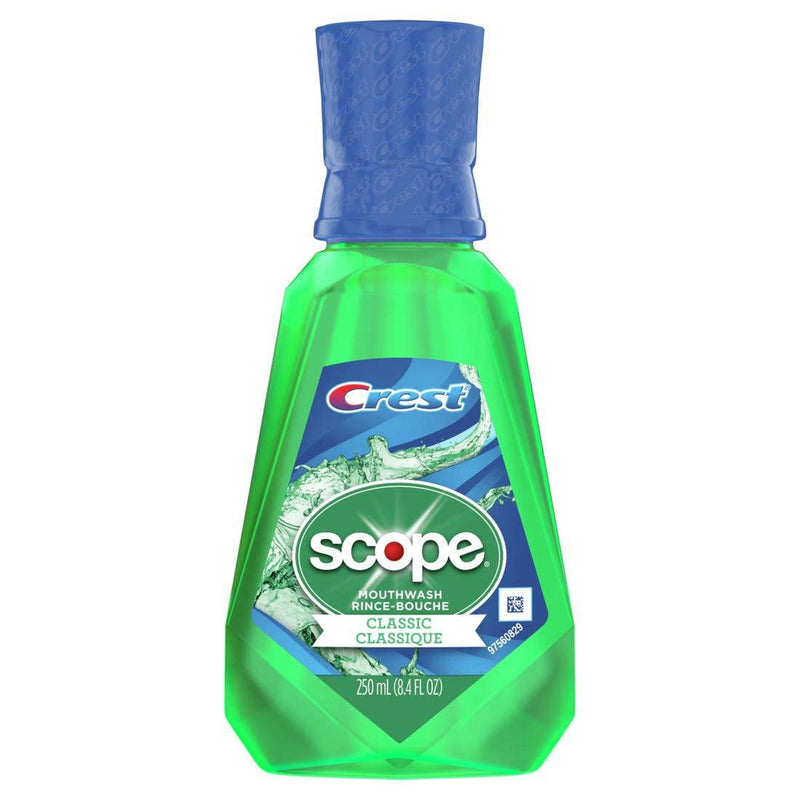 Scope with Crest Mouthwash
