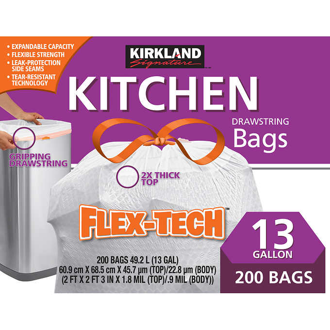 KS 13 Gallon Trash bag Flex-Tech